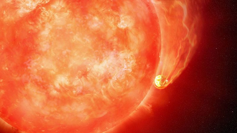 Detectan por primera vez el momento en el que una estrella se traga un planeta