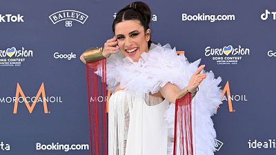 Eurovisin 2023 | De Blanca Paloma, tal cual: su sorprendente 'look' en la alfombra turquesa