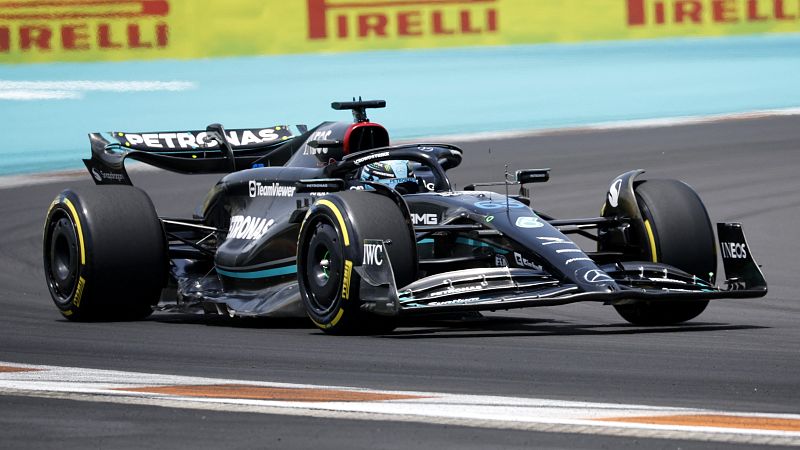 Russell y Hamilton, los más listos de la clase para Mercedes en los primeros libres del GP de Miami
