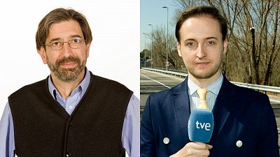 Los profesionales de RTVE Jos Mara Forte y Alejandro Riego, Antenas de Plata 2023