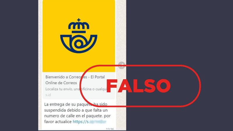 Correos no te manda un mensaje para saber el número de tu calle, es un fraude