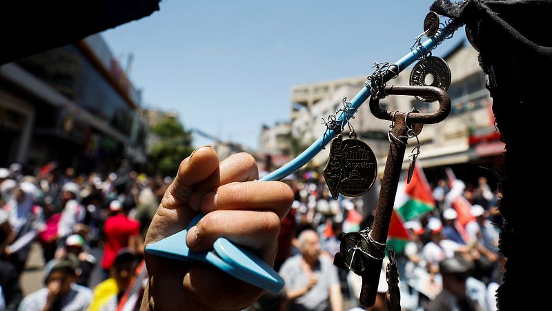 Los palestinos conmemoran el 75 aniversario de la Nakba sin vistas a un fin del conflicto con Israel
