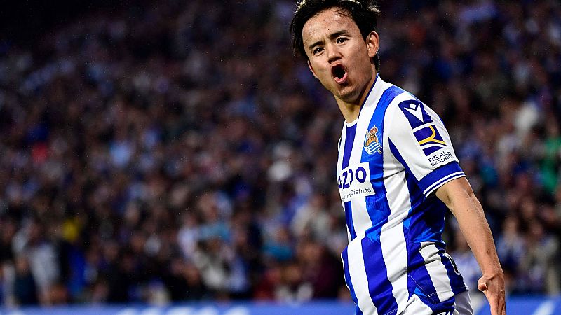 Un golazo de Take Kubo permite a la Real Sociedad acariciar el billete de Champions