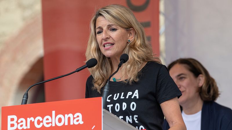 Yolanda Díaz asume el "reto" del adelanto electoral: "Frente a la España negra de Feijóo, salimos a ganar"