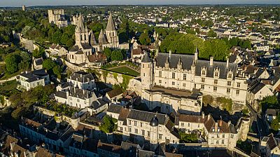 Vista area de la ciudadela de Loches