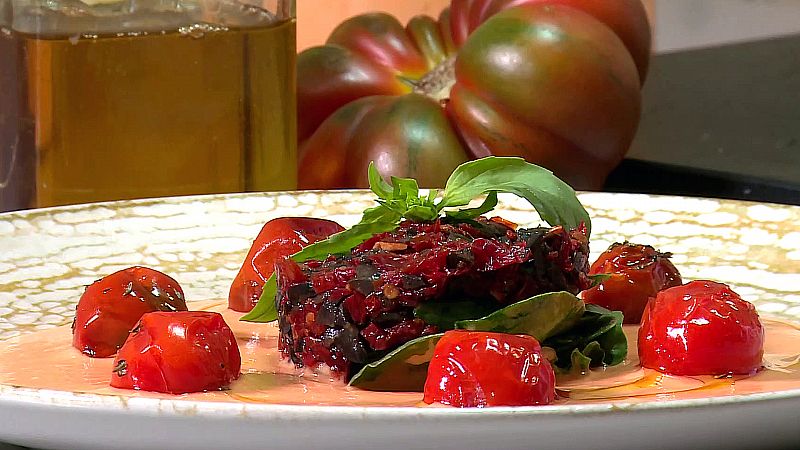 Receta de ensalada de tomate a las 3 texturas del chef Sergio Fernndez