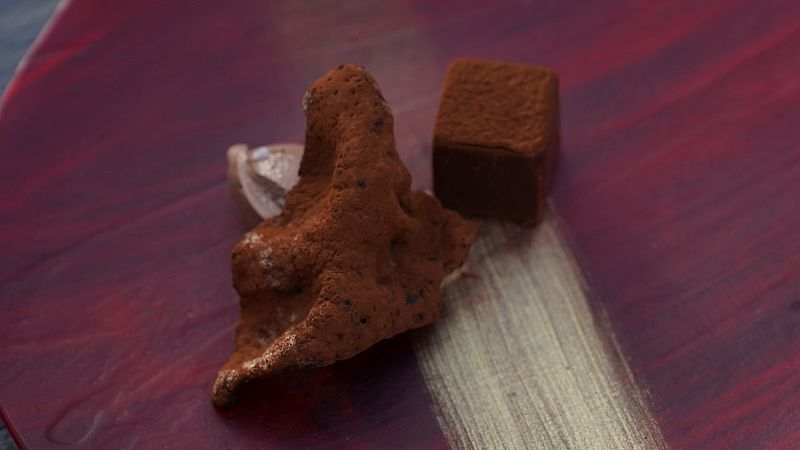 Receta de chocolate, vainilla y tendones fritos al cacao
