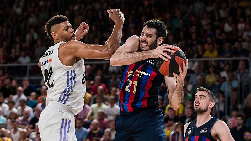 El Barça gana al Real Madrid el primer y disputadísimo partido de la final de la ACB