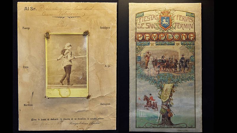 La 'Reina del Arga' o el boceto de un cartel de 1913: los primeros documentos del Archivo de los Sanfermines