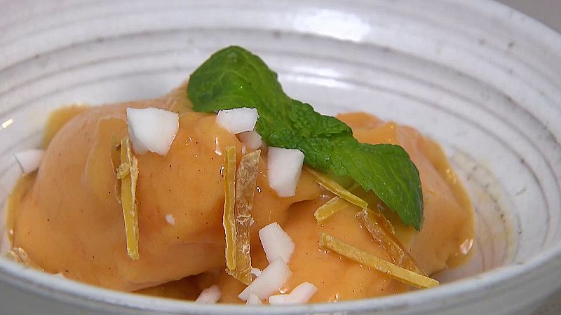 Prepara un sorbete de papaya y vainilla Una receta fresquita y original de Sergio Fernndez!
