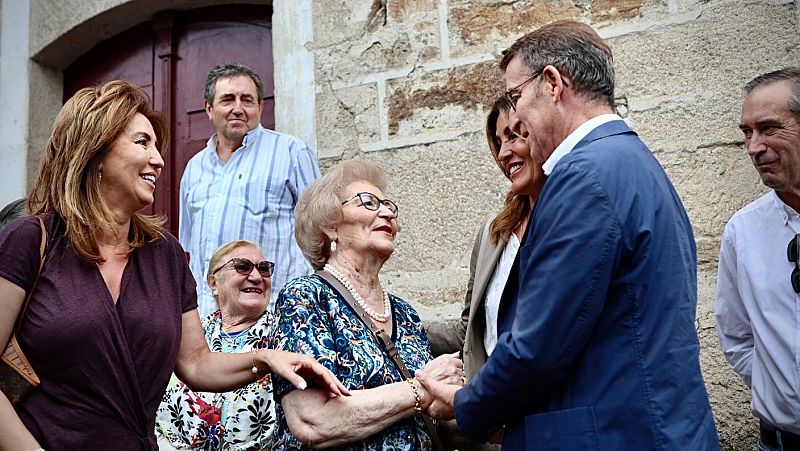 Feijóo llama al "cambio" desde Os Peares, su aldea natal: "No defraudaré a los españoles"