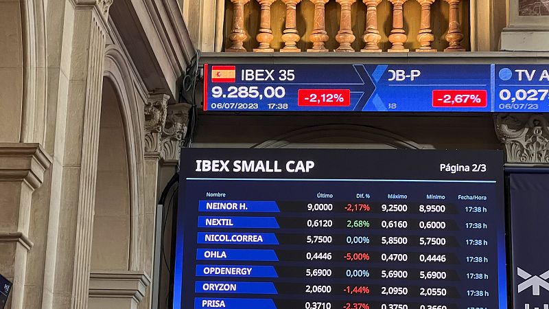 La bolsa española registra su tercera mayor caída del año al bajar un 2,12%