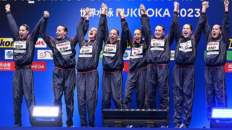 España consigue por primera vez el oro mundial en natación artística en rutina técnica