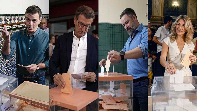 Los candidatos al 23J votan en las urnas y piden a los ciudadanos su participación: "Nos jugamos mucho"