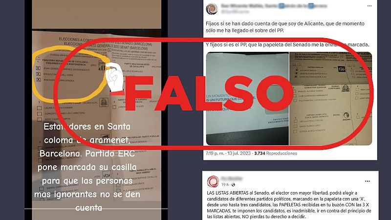 Las papeletas del Senado con el voto marcado que envían los partidos no son una estafa