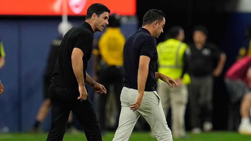 Xavi, sorprendido con la "intensidad" del Arsenal, y Arteta le responde: "El fútbol pertenece a los jugadores"