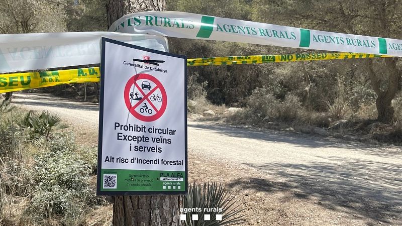 Tanquen tots els accessos dels Ports, Cardó-Boix i Cap de Creus per perill d'incendi forestal