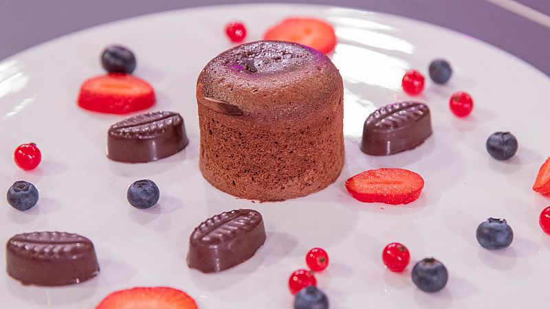 Receta de coulant de chocolate de Sandra Gago en MasterChef Celebrity 8