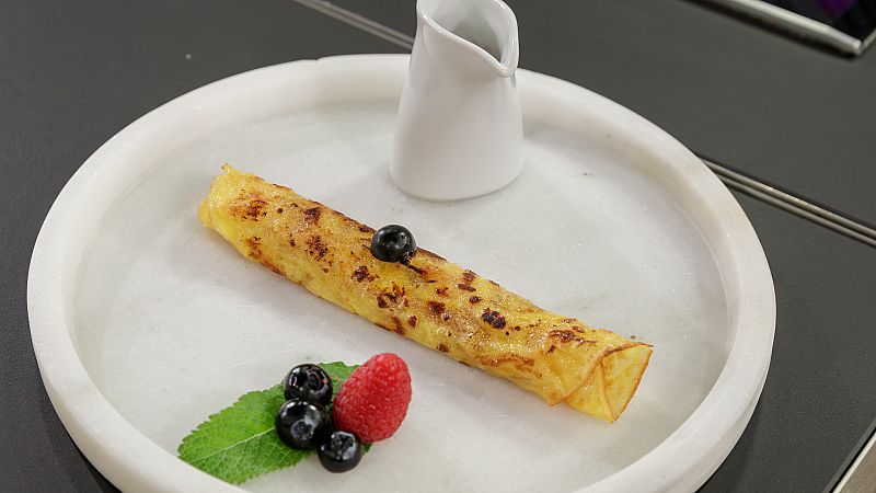 Receta de crepes con chocolate y menta de Blanca Romero en MasterChef Celebrity 8