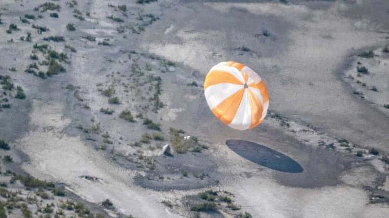 Una cápsula de la NASA con muestras del asteroide Bennu llega a la Tierra para investigar el origen de la vida