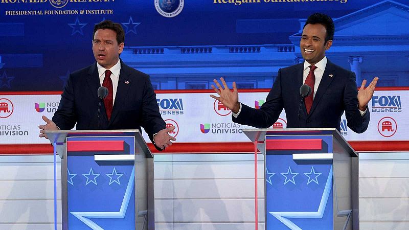 El segundo debate republicano se centra en críticas a Biden y reproches a Trump: "Debería estar en el escenario"