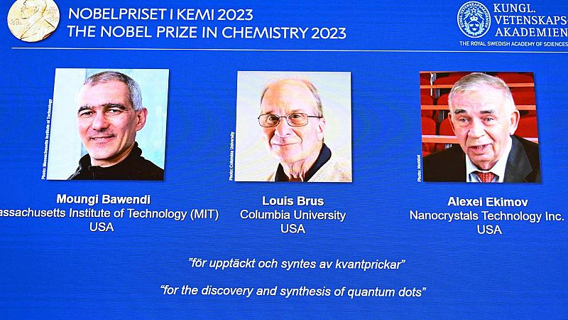 Premio Nobel de Química para Moungi Bawendi, Louis Brus y Alexei Ekimov por el hallazgo de los puntos cuánticos