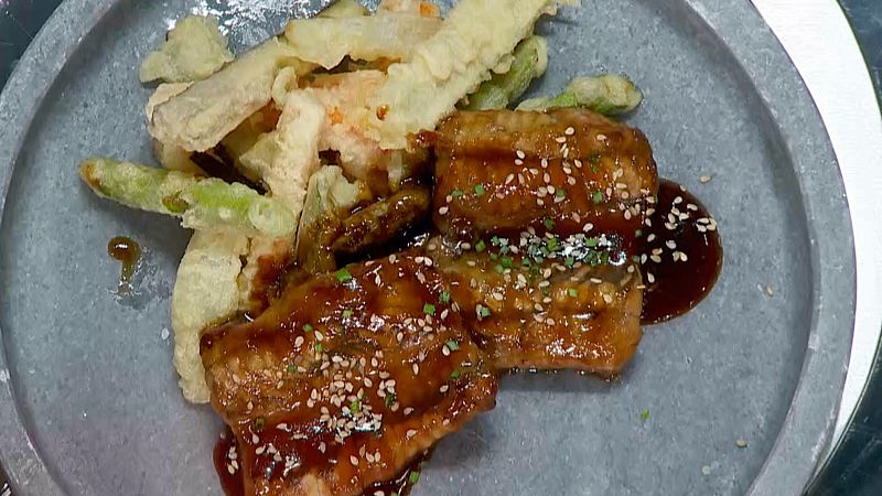 Receta de anguila con salsa unagi de Toi Moreno en MasterChef Celebrity 8