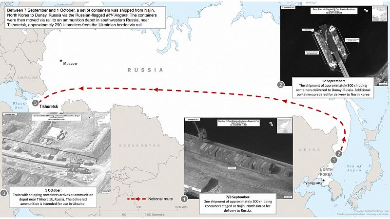 EE.UU. denuncia que Corea del Norte ha enviado a Rusia armas para la guerra de Ucrania