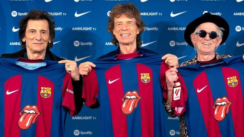 El Barcelona saca la lengua en el 'Clásico': así es la nueva camiseta con el logo de los Rolling Stones
