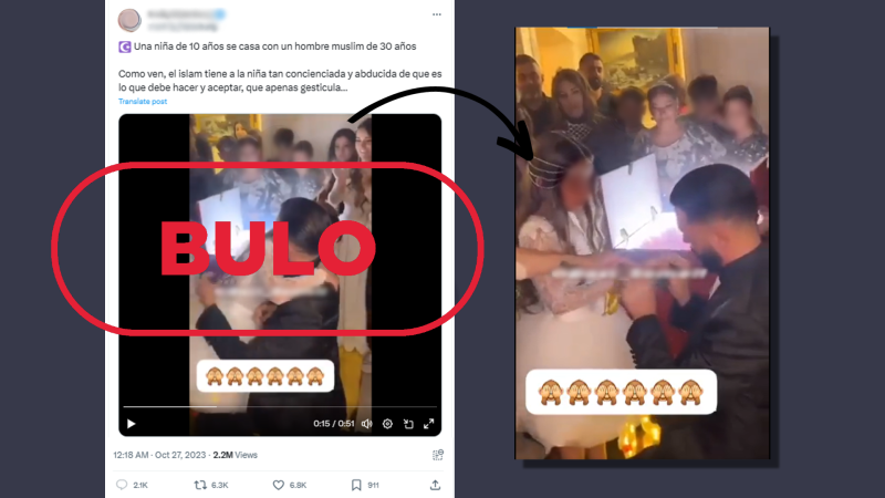 No es la boda de una niña de diez años con un hombre musulmán, es una comunión en Italia