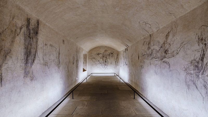 La "sala secreta" de Miguel Ángel abre a los visitantes sus murales en Florencia