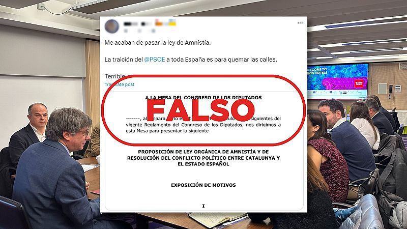 Este texto no es la proposición de ley de amnistía, es un documento de 2021