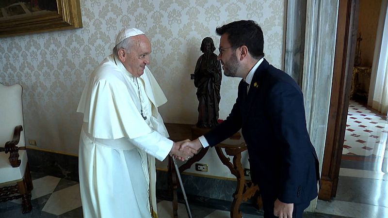 Aragonès asegura que el papa le ha expresado que "el camino siempre es hablar" para llegar a acuerdos