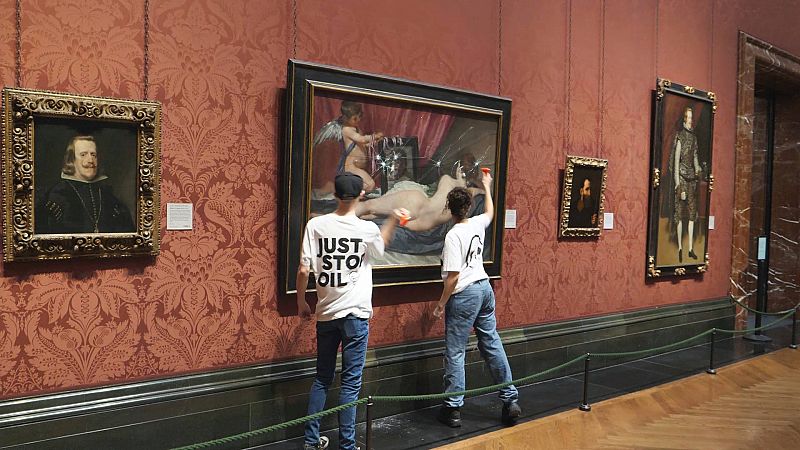 Activistas climáticos dañan a martillazos el cristal de 'La Venus del espejo' de Velázquez en la National Gallery