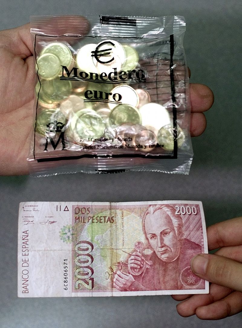 La crisis llevó a canjear 333 millones de pesetas por euros el pasado mes de enero