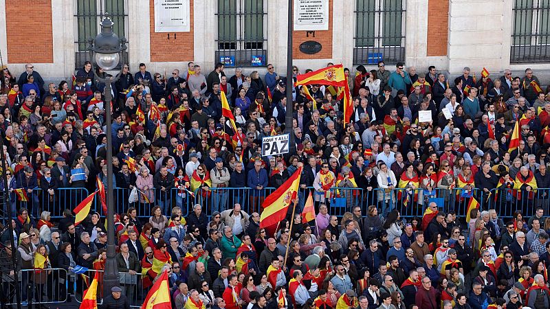 Las manifestaciones del PP en contra de la amnistía, en imágenes