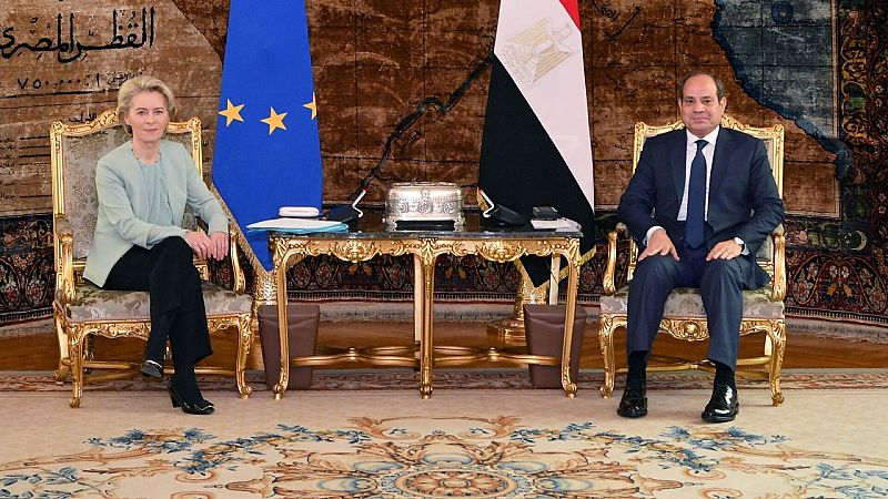 Von der Leyen y Al Sisi comparten "la solución de los dos Estados" para poner fin a la crisis humanitaria en Gaza