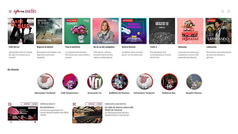 RTVE Audio llega a la televisión inteligente y la tecnología DVR, a las emisiones de TVE en directo