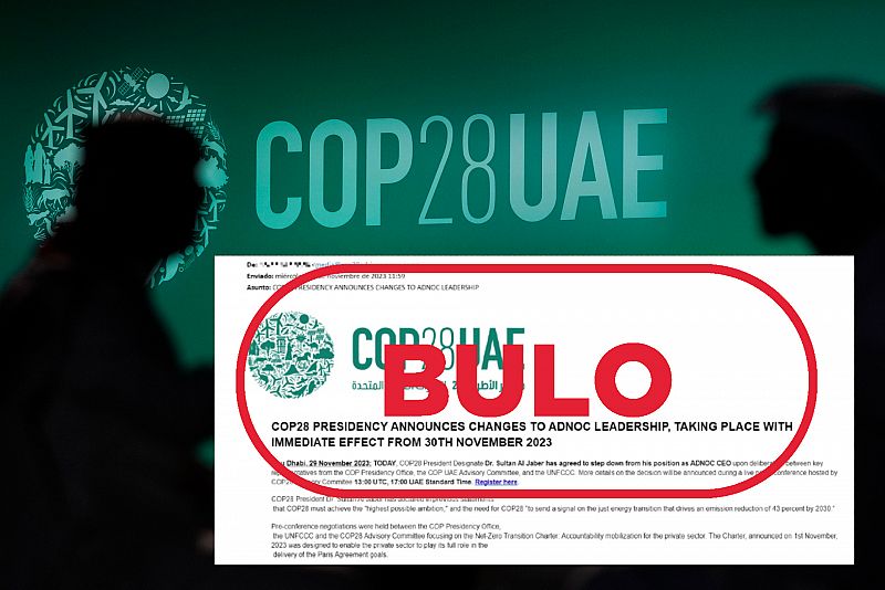 El presidente de la COP28 no ha dimitido como directivo de una petrolera, es un bulo
