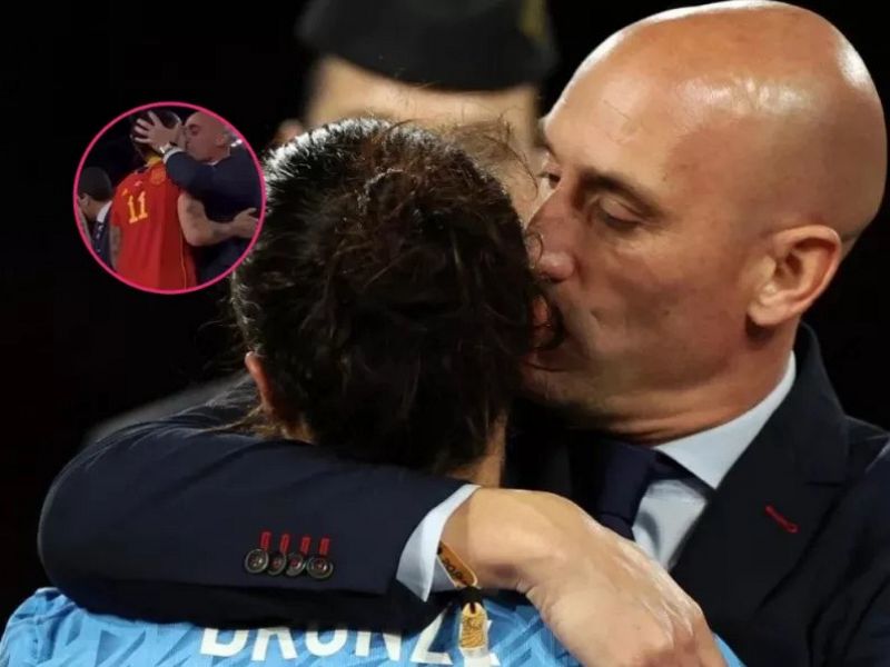 Sale a la luz el beso de Luis Rubiales en la mejilla a la inglesa Luzy Bronze en la final del Mundial