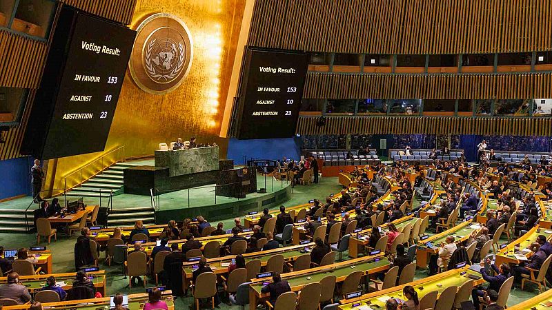 La ONU aprueba una resolución que pide un "alto el fuego inmediato" en Gaza por una abrumadora mayoría