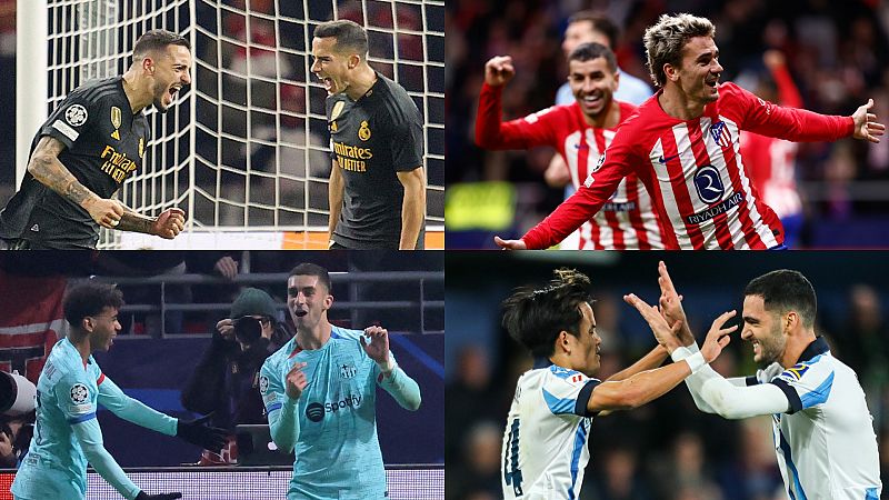 Histórica Champions para los españoles: Madrid, Real Sociedad, Atlético y Barça pasan como primeros de grupo