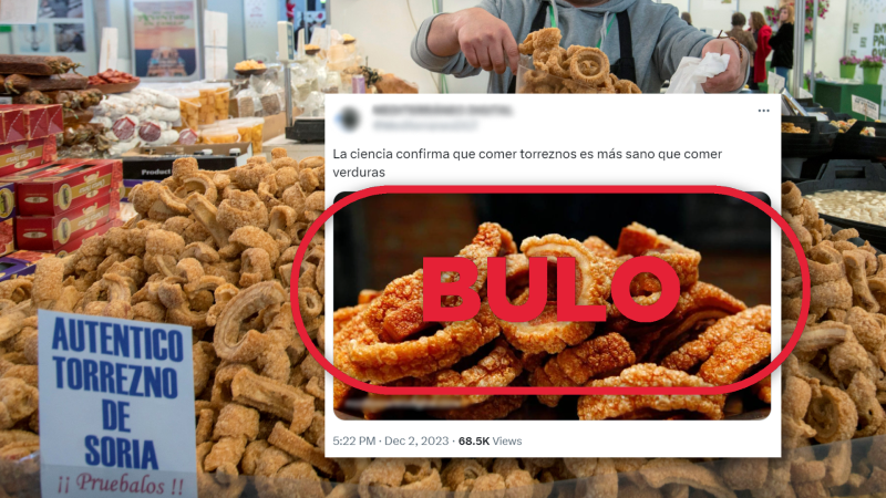 Los torreznos no son más saludables que las verduras, es un bulo