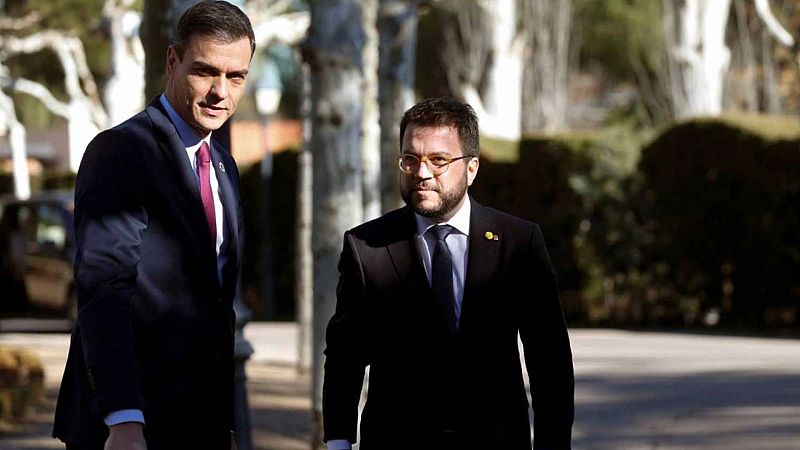 Sánchez y Aragonès se reúnen para analizar su pacto de investidura con la amnistía de fondo