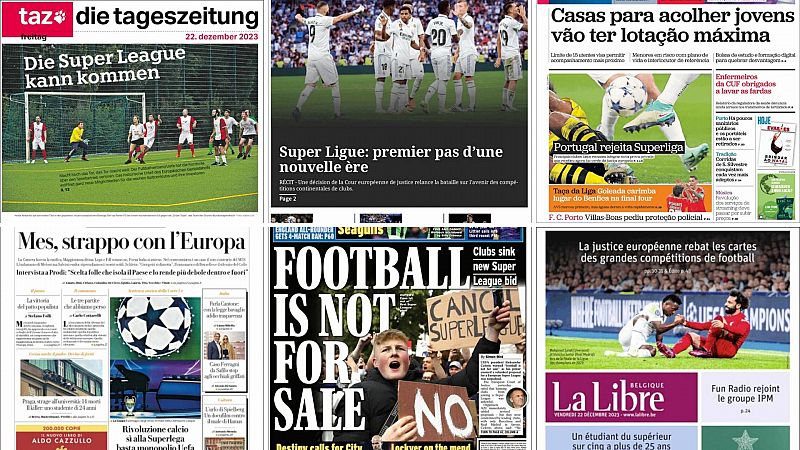 Así ve la prensa europea el aval de la Justicia europea a la posible llegada de la Superliga