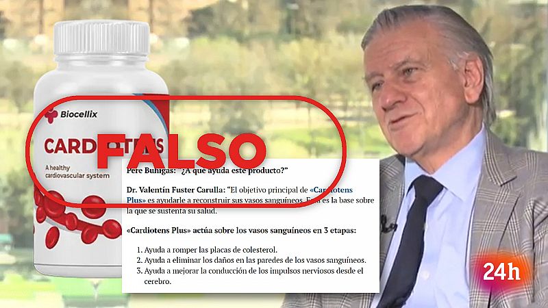El doctor Valentín Fuster no promociona este falso medicamento en RTVE