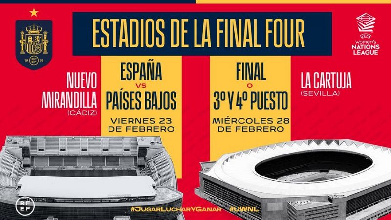 Espaa jugar en Cdiz y Sevilla sus dos partidos de la Final Four de la Women's Nations League