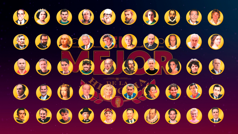 Estos son los 50 españoles que compitieron en 'El mejor de la historia': vota al ganador