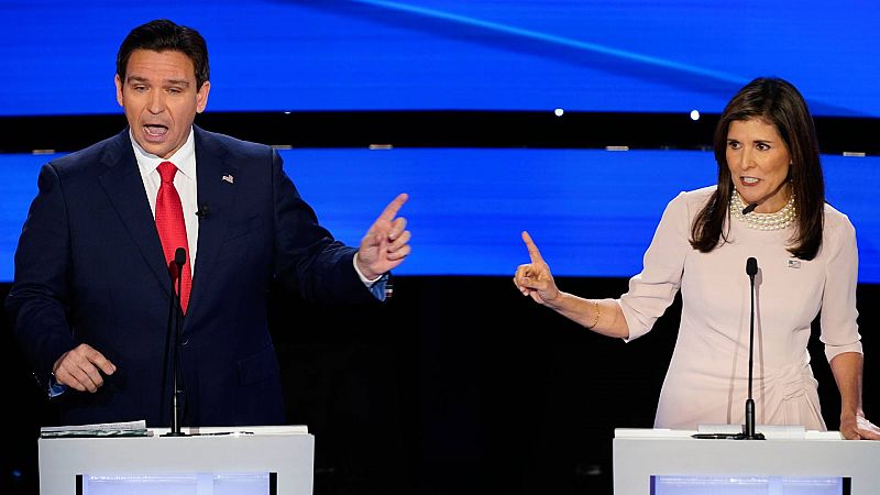 Haley y DeSantis luchan por posicionarse como la alternativa a Trump en el quinto debate republicano