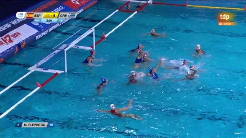 España se impone a Grecia (13-5) y jugará la final del Europeo femenino de waterpolo contra Países Bajos